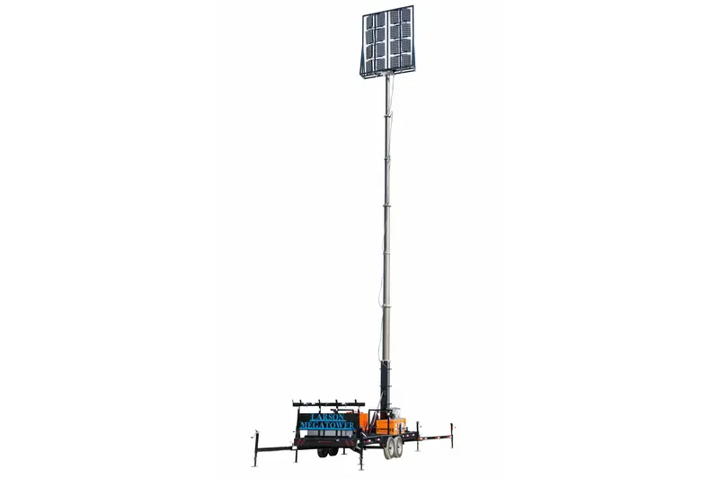 Larson Electronics 50' Pneumatic Megatower™ On 21 Foot Trailer - 11Kw Genset - 110 Gallons - Lights Not Included 1