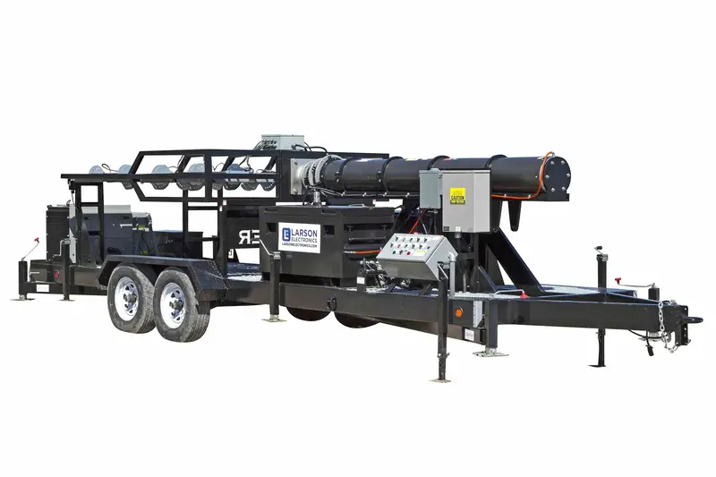 Larson Electronics 50' Pneumatic Megatower™ On 21 Foot Trailer - (16) 500 Watt Led Lights - 11Kw Genset - 110 Gallons 2
