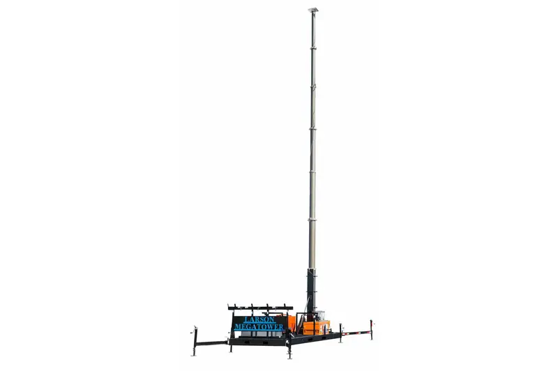 Larson Electronics 50' Self-Contained Megatower™ On Skid Mount - 200Lbs Payload Capacity - Auto Retract - Anchor 1
