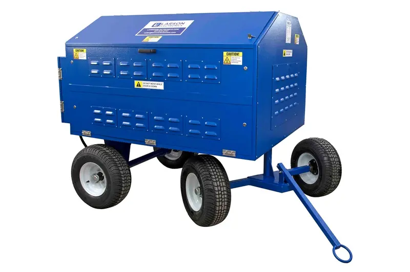 Larson Electronics Portable Electric Vehicle Charging Station - 32A Level 3 Charger, Single Port - 12Kw Gas/Propane Generator 1