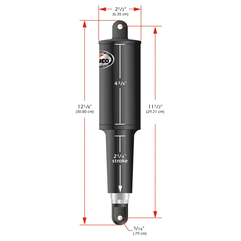 Lenco 101 Standard Actuator - 12V - 2-1/4" Stroke [15054-001] 1