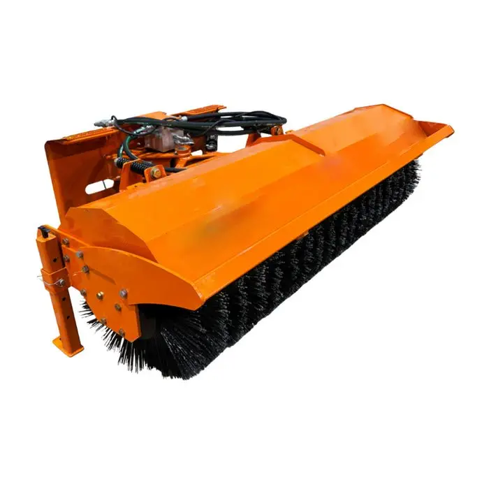 Loflin Fabrication Hydraulic Pick Up Brooms | 72" & 84" Width | Poly, Poly/Steel, & Steel Wafers | Hydraulic Flow 15-45 Gpm | For Skid Steer 2