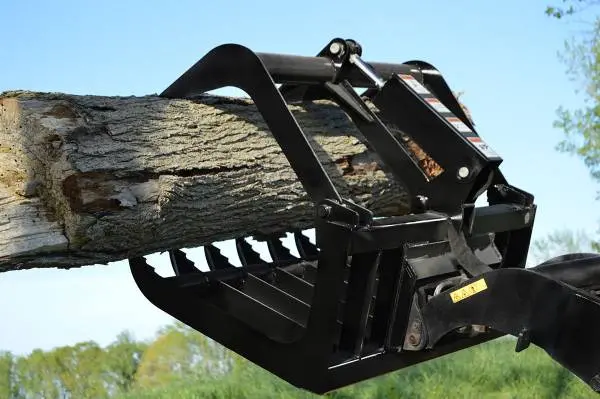 Loflin Fabrication Root Grapple | 36" To 50" Width | 2" X 10" Hydraulic Cylinder | Hydraulic Flow 14 To 43 Gpm | Horsepower 35 Hp | For Mini Skid Steers & Tractors 1