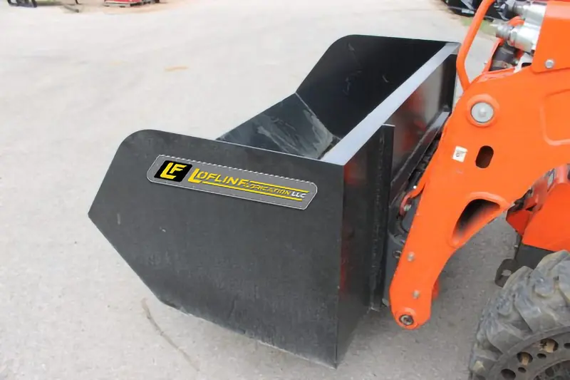 Loflin Fabrication Trash Bucket | 72" & 84" Width | Reinforced Steel | For Skid Steer Loaders 1