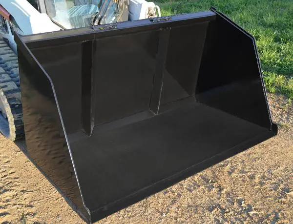 Loflin Fabrication Turkey Litter Bucket W/ Bolt-On Edge | 48"–120" Width | Depth 42" Inches | For Skid Steer 1