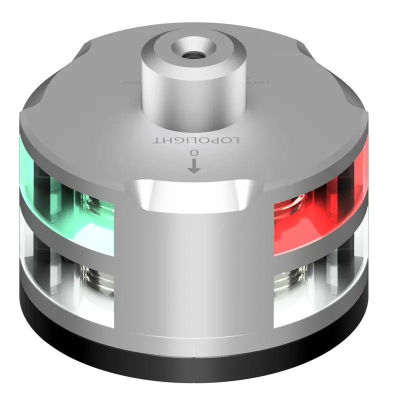 Lopolight Tri-Color Anchor Light W/Windex Mount - 1Nm - Silver Housing W/Fb Base [101-009W-Fb] 1