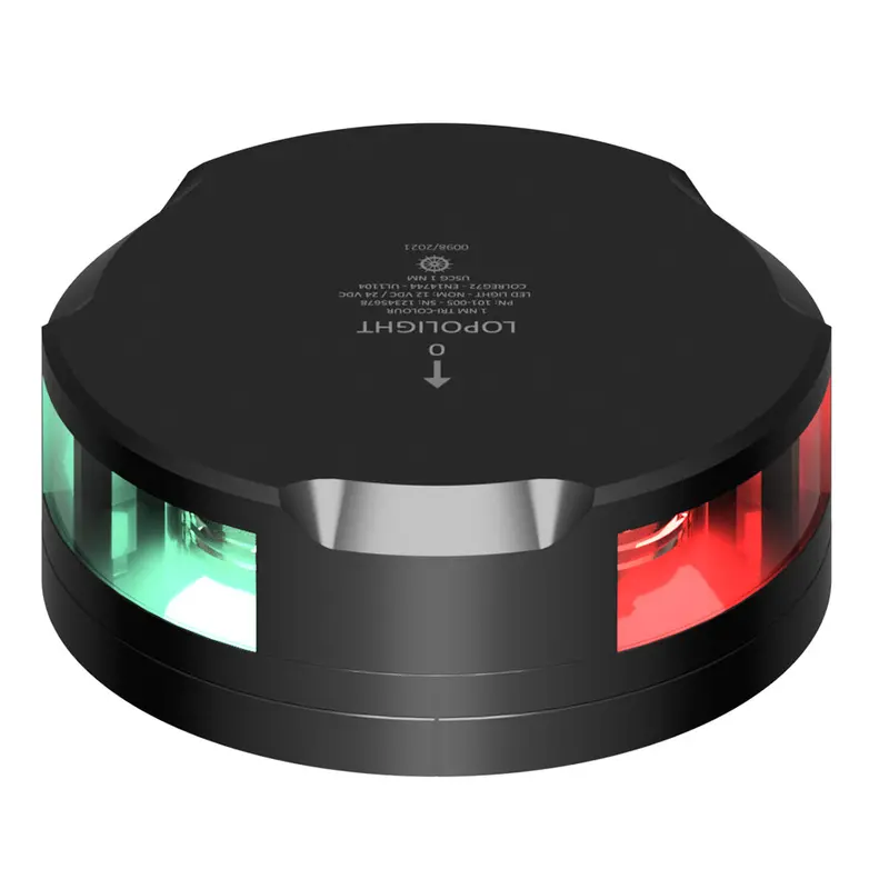 Lopolight Tri-Color Nav Light - 1Nm - Black Housing W/Fb Base [101-005-Fb-B] 1