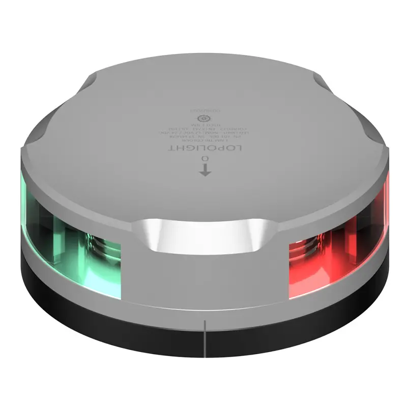 Lopolight Tri-Color Nav Light - 1Nm - Silver Housing W/Fb Base [101-005-Fb] 1