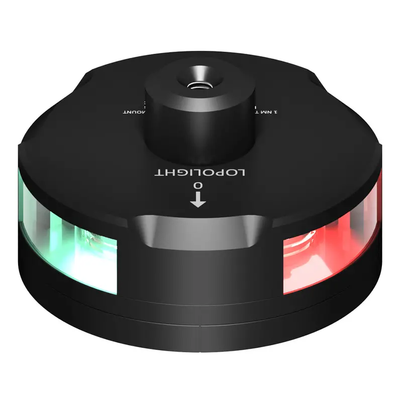 Lopolight Tri-Color Nav Light W/Windex Mount - 1Nm - Black Housing W/Fb Base [101-005W-Fb-B] 1