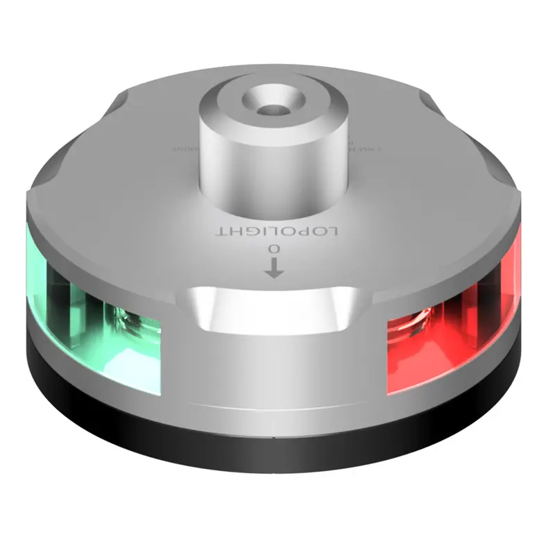 Lopolight Tri-Color Nav Light W/Windex Mount - 1Nm - Light Silver Housing W/Fb Base [101-005W-Fb] 1