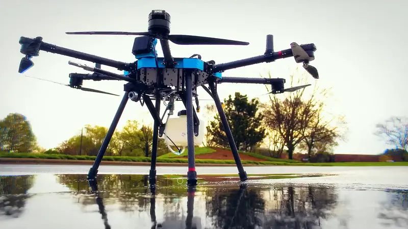 Lucid Bots Sherpa Cleaning Drone | Model C1 | Max Working Voltage 52.2V | Width 53" Inches | For Industrial Cleaning 1