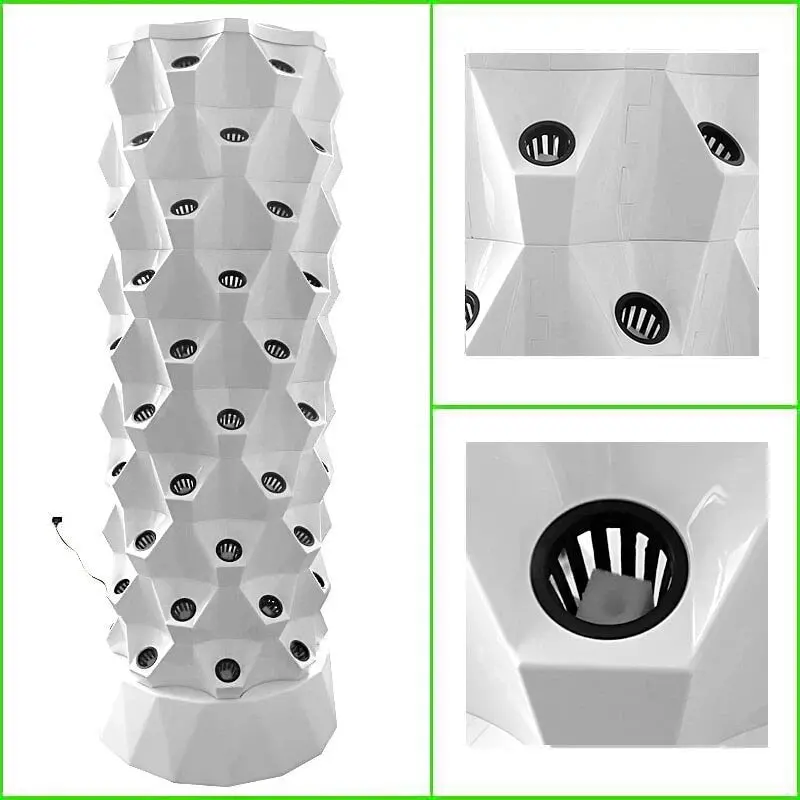 Lyine 8P Vertical Hydroponic Tower - Growing Solution For Leafy Greens | 6-10 Layers 3