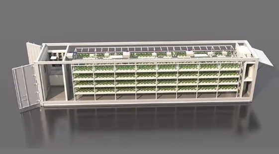 Lyine Hydroponic Ebb And Flow Table Container Farming | 220V/380V | Plant Quantity 2880-3780 1