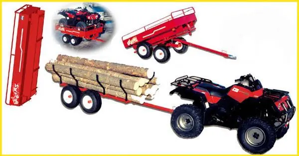 Machinerie Am Inc | Model 1003 Series Atv Tandem Trailer With Removable Box | Loading Surface 84” X 49” 1