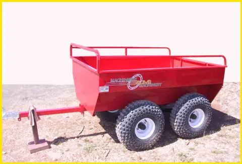 Machinerie Am Inc | Model 500Nt Off Road Atv Tandem Trailer With Dumping Box | Loading Surface 59” X 43” 1