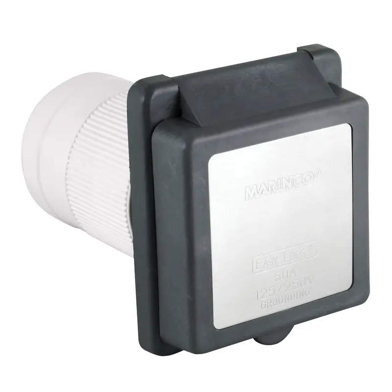 Marinco 50A 125/250V El Inlet W/Enclosure [6353El-B.Gray] 1