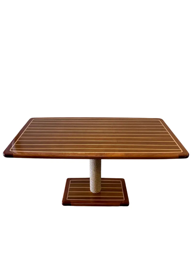 Mariteak™ 32" X 60" Rectangle Teak & Holly / Sapele Table 1