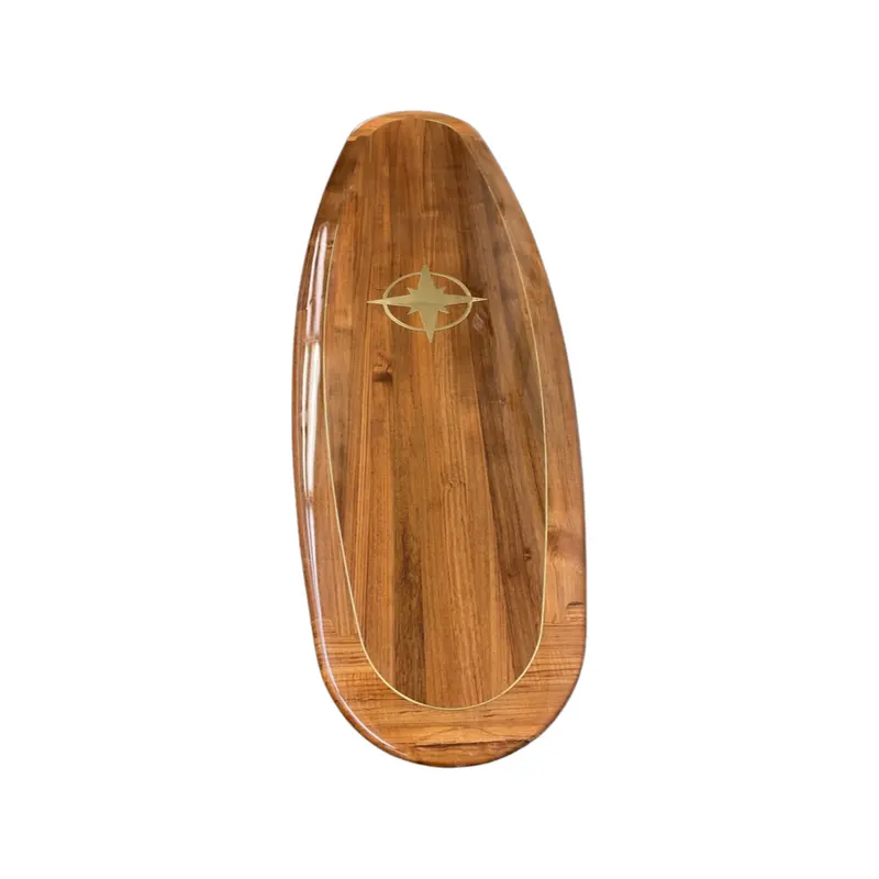 Mariteak Yacht/Boat/Coastal Table With Brass Compass Rose 27" X 71" 1