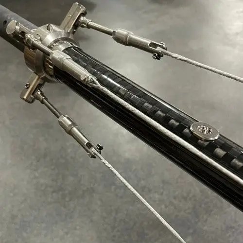 Marsh Tacky Outriggers New! “Xts Series” Single Spreader Supported Super Titanium Internally Rigged Carbon Fiber Outriggers (21Ft Or 23Ft Sets) 10