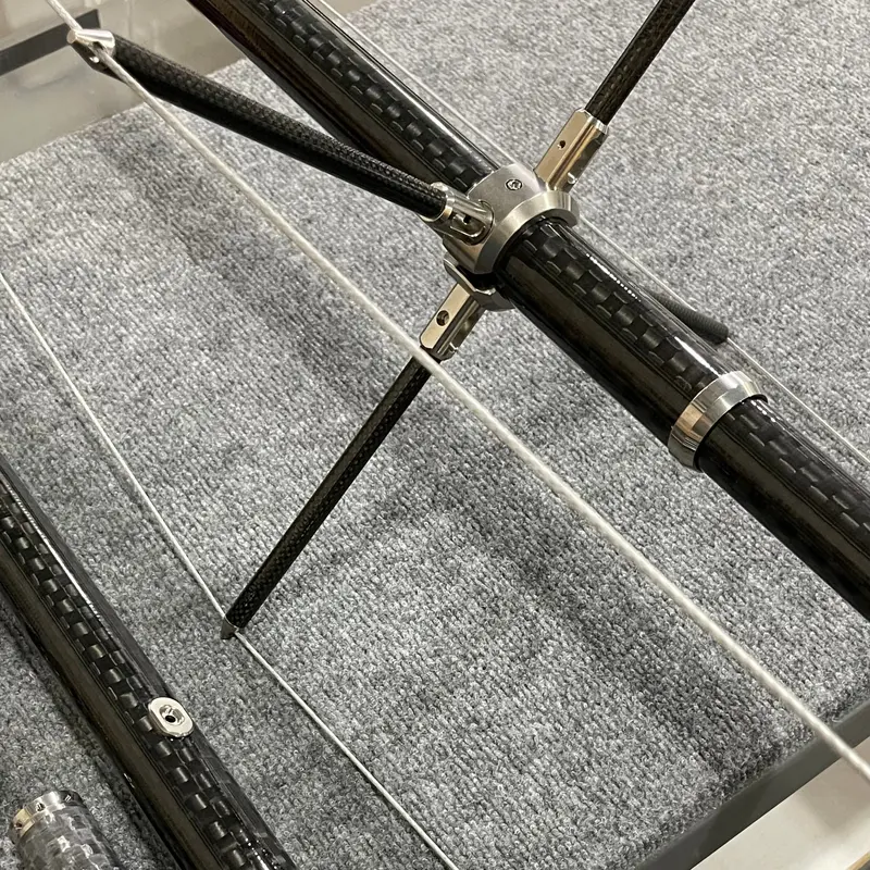 Marsh Tacky Outriggers New! “Xts Series” Single Spreader Supported Super Titanium Internally Rigged Carbon Fiber Outriggers (21Ft Or 23Ft Sets) 8