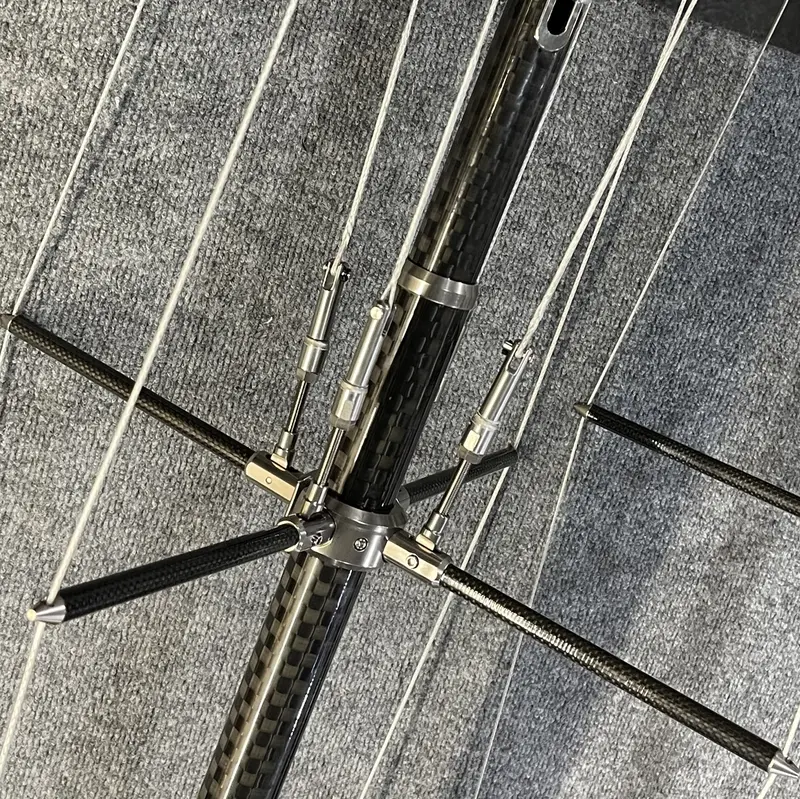 Marsh Tacky Outriggers New! “Xtsd Series” Double Spreader Supported Super Titanium Internally Rigged Carbon Fiber Outriggers (26, 28, Or 30Ft Sets) 1