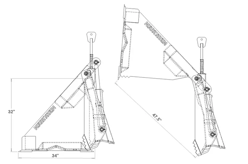 Martatch | 4 In 1 Bucket | Working Width 78" To 84" | High Capacity | Machine Size 3 To 4.5 Tons | For Backhoes 1