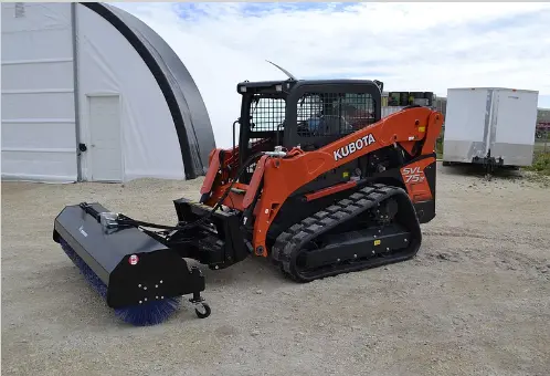 Martatch | Hydraulic Angle Broom | Model Mrs24 Series | Width 60", 72", & 84" | Rotary Sweeper | 24" Drum Diameter | Hydraulic Flow 12 To 22 Gpm | For Skid Steer 1