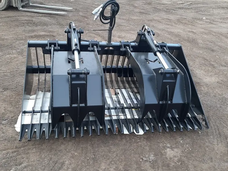 Martatch | Rock Grapple Flat Bottom | Models Mrsfg-A Series | Widths 72" To 96" | 1/4"–3/8" Steel & Hardened Tines | Hydraulic Flow Required 15 To 25 Gpm | For Skid Steers 1