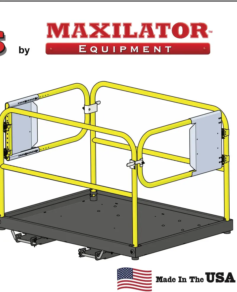 Maxilator | Pallet Forklift Work Platform | Model Mwp | Attachment Size 48" X 60" | Hydraulic Flow 15 To 25 Gpm | For Skid Steer 1