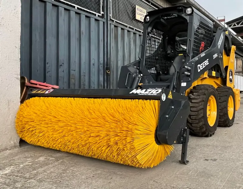 Mazio Angled Broom Angled Sweeper | Width 61"-108" | Hydraulic Flow Range 15–30 Gpm | For Skid Steers 1