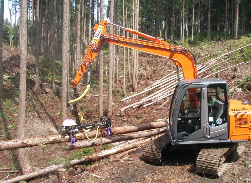 Mazio Forestry Tools Hex S-Harvester Head | Hydraulic System Flow 45-80 | Machine Size 5-10 Ton | For Excavators 1