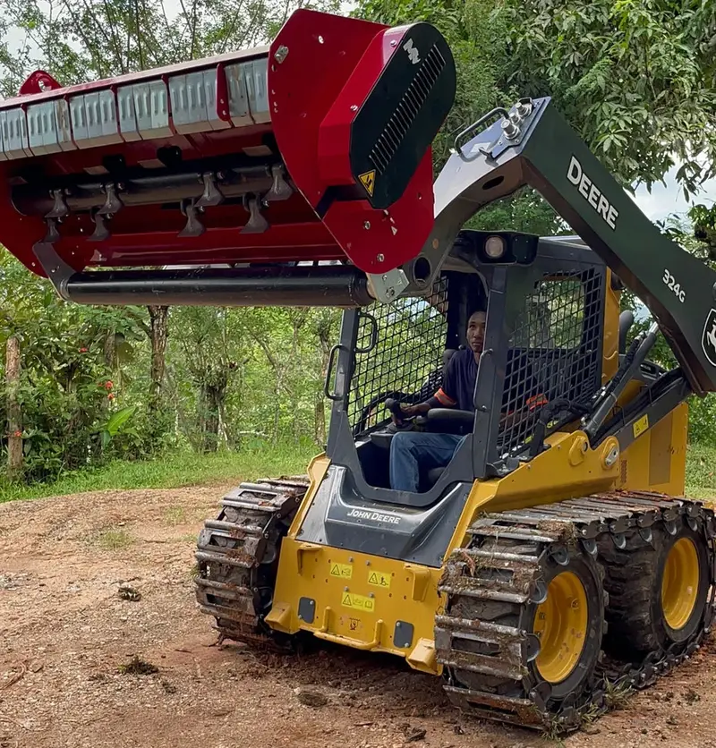 Mazio Forestry Tools Skid Shredder | Ms & Hs Series | Width 60"-95.2" | Hydraulic Flow Range 11-28 Gpm | For Skid Steer Loaders 1