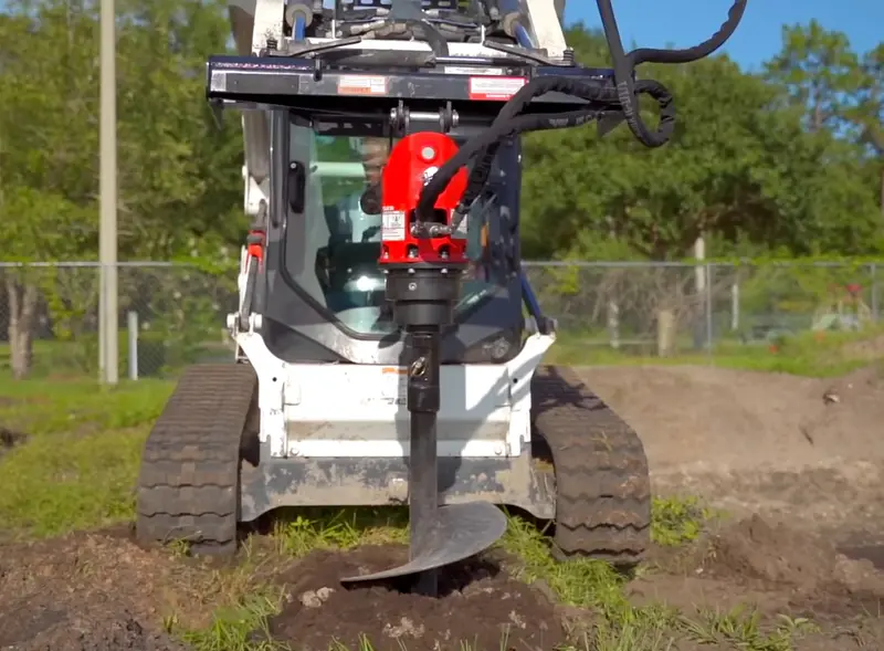 Mclaren Industries Augernator Hydraulic Auger | Rock Auger Bit 4", 6", 9" | Earth Auger Bit 9", 12", 18" | 6" To 36" Bits | 20 To 35 Gpm | 2.5 To 8 Ton | For Skid Steer & Mini Excavator 5