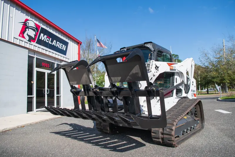 Mclaren Industries Heavy Duty Grapple | Width 66" To 84" | 15 To 25 Gpm | For Skid Steer 1
