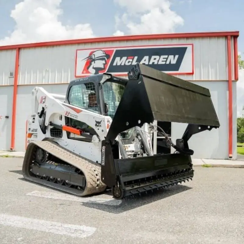 Mclaren Industries Power Rake Bucket | Model 60X833x66 To 60X833x84 | Width 66" To 84" | 15 To 25 Gpm | For Skid Steer 1