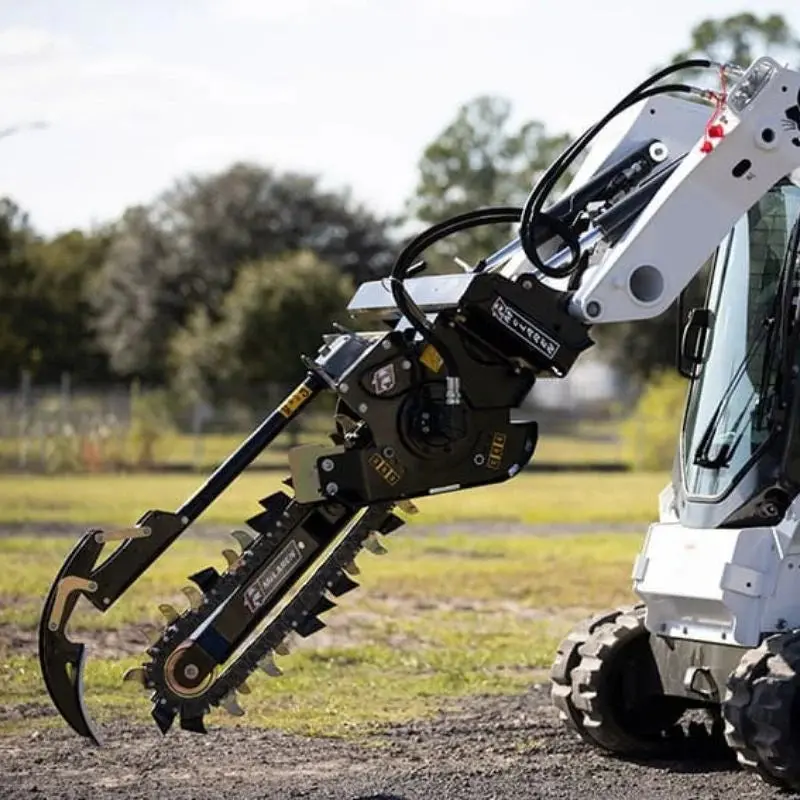 Mclaren Industries Trencher | Model 36" To 48" | Length 36" To 48" | 4" To 12" Combo Chain | 12 To 27 Gpm | 1.5 To 6 Tons | For Skid Steer, Mini Excavator & Track Loader 1