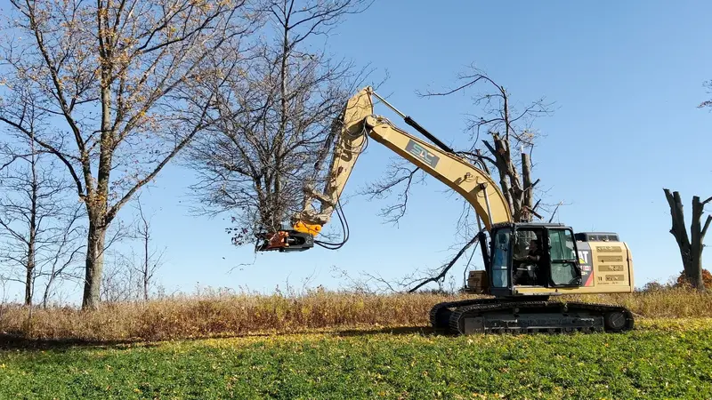 Mde Machinery Tree Shear With Buncher & Tilt | Model Koala 150T To Koala 550T | Cutting Capacity 6" To 21.5" Inches | Machine Size 1.5-40 Ton | For Excavator 1