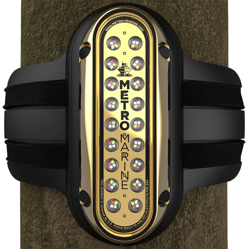 Metro Marine High-Output Vertical Piling Mount Light W/Intelligent Full Spectrum Leds - Rgbw, 90 Beam [F-Pme1-V-Fs-90] 1
