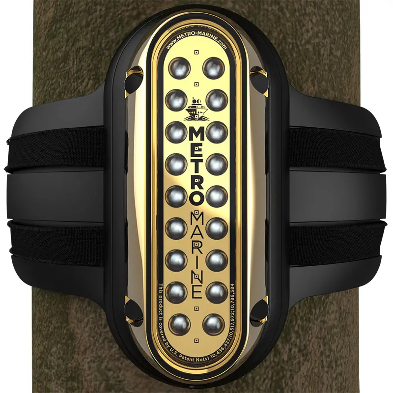 Metro Marine High-Output Vertical Piling Mount Light W/Intelligent Monochromatic Leds - Green, 90 Beam [F-Pme1-V-G3-90] 1