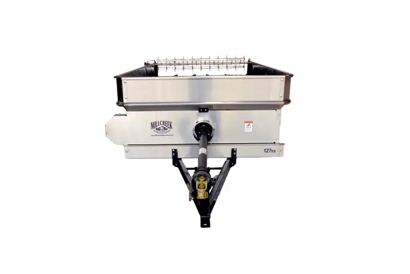 Millcreek | Full-Size Stainless Steel Manure Spreader | Models 97Ss & 127Ss | Width 55″ To 62.5″ | Horsepower 25 To 28 Hp | For Tractor 1