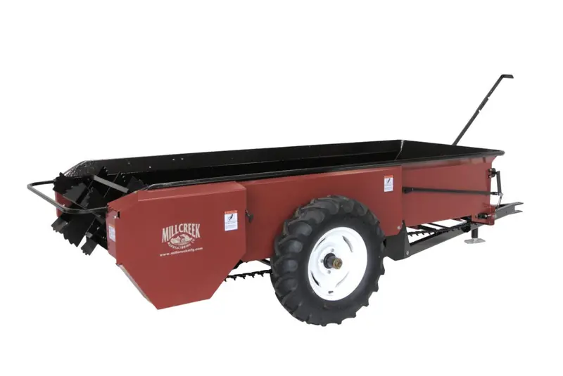 Millcreek | Mid-Size Manure Spreader | Models 57 & 77 | Width 37″ To 44.5″ | Ground Or Pto Drive | Horsepower 18 To 22 Hp | For Tractors 1