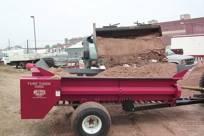 Millcreek Spreaders | Mid-Size Top Dressers | Models 3100 & 3200 Turf Tiger Cub | 1.8 To 2.3 Cu. Yd Capacity | Horsepower 25 To 30+ Hp | For Tractors 2