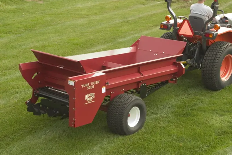 Millcreek Spreaders | Mid-Size Top Dressers | Models 3100 & 3200 Turf Tiger Cub | 1.8 To 2.3 Cu. Yd Capacity | Horsepower 25 To 30+ Hp | For Tractors 6