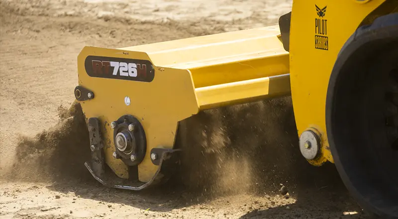 Mk Martin | Rotary Tiller | Rt726sf & Rt726hf | 74" Working Width | Standard & High Flow | Hydraulic Flow 16-40 Gpm | For Skid Steers 1