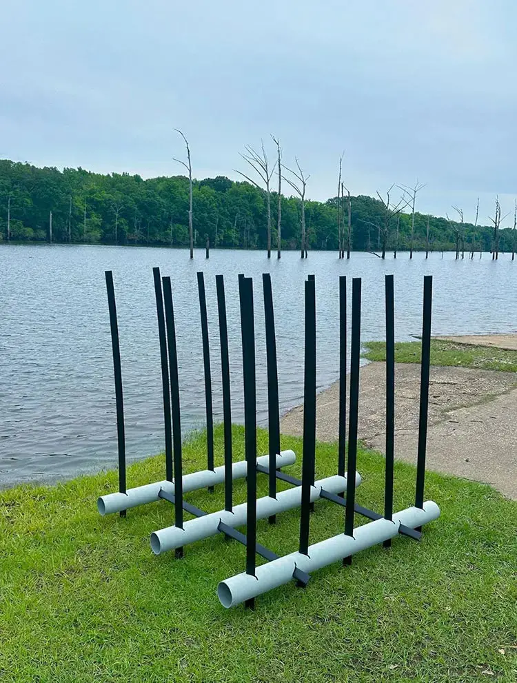Mossback Fish Habitat Reed Mat | 60" X 60" X 60" Dense Cover Structure | Biologist-Designed | For Multi-Species Fishing & Spawning Protection In Ponds & Lakes 2