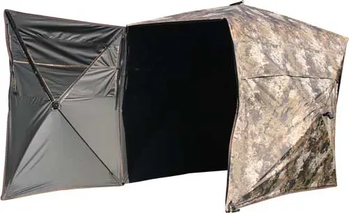 Muddy Ground Blind – The Garage | 64"W X 88"L X 67"T Camo | For Hunting 1