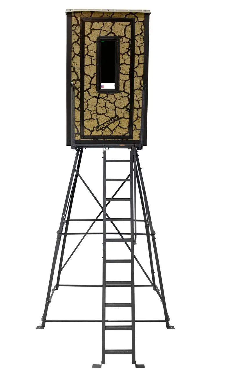 Muddy | Gunner Steel Box Blind | Mud-Bbbst100048" | W X 48" L X 84" H | Thermal-Scent-Noise Control | 270 Lbs | For Solo Hunter Camouflage Hunting Blind 1