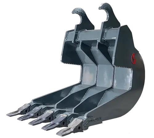 Nm Attachment Concrete Slab Bucket | Model 8Cs Series | 4 & 6 Teeth | Width Options 24" & 36" | Machine Size 12 To 70 Tons | For Excavator 1