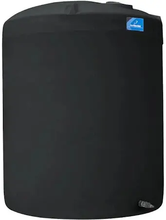 Norwesco 6500 Gallon Hdpe Vertical Liquid Storage Tank In Black | Tank Diameter 120" Inches | Lid Size 16" Inches | High Density Linear Polyethylene 1