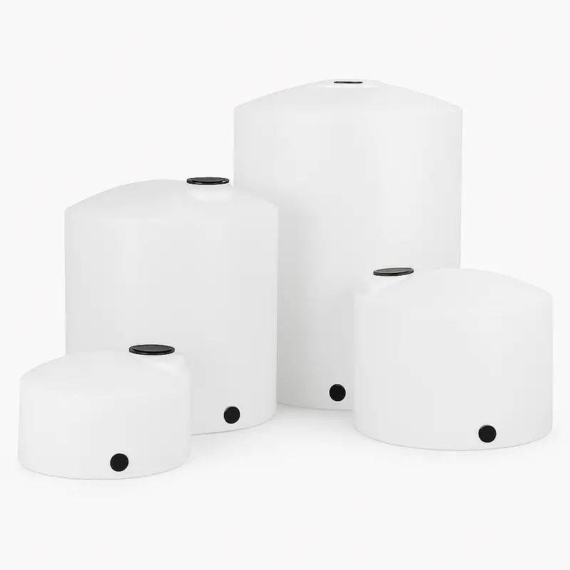 Norwesco 7800 Gallon Plastic Vertical Liquid Storage Tank In White 1